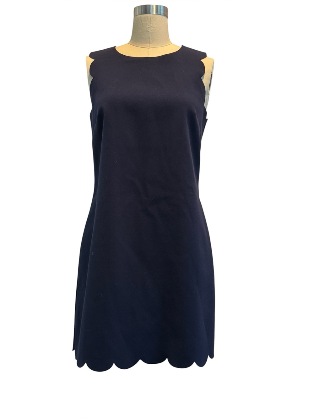 J.Crew Navy Scalloped Shift Dress – Size 4